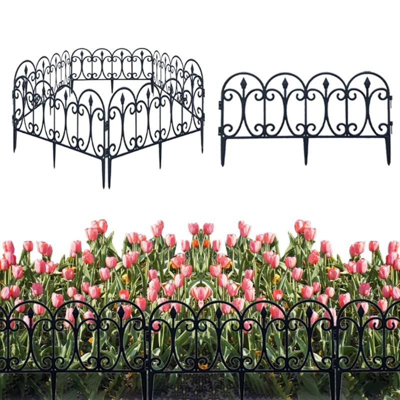 Raised Garden Bed - Decorative Garden Fence Outdoor Rustproof Landscape