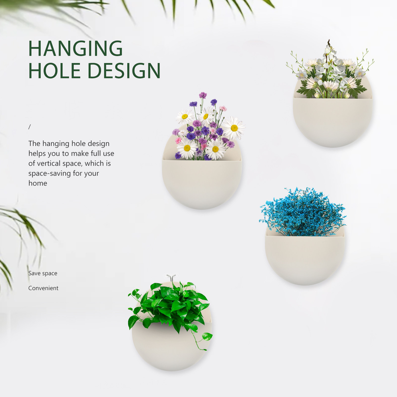 4Pcs Balcony Flower Buckets Pl - огляд і ціна Vertical Planter